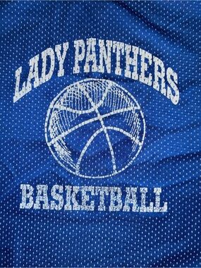 Blue Lady Panthers Mesh Basketball Jersey Top